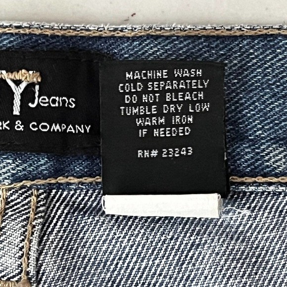 NEW York & Co Sz 10 Denim Mom Shorts Vintage 100% Cotton High Waisted Cuffed USA - Picture 6 of 8